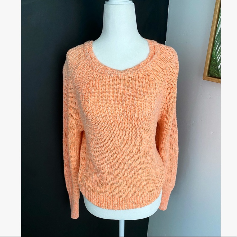 Free People Coral Peach Sweater